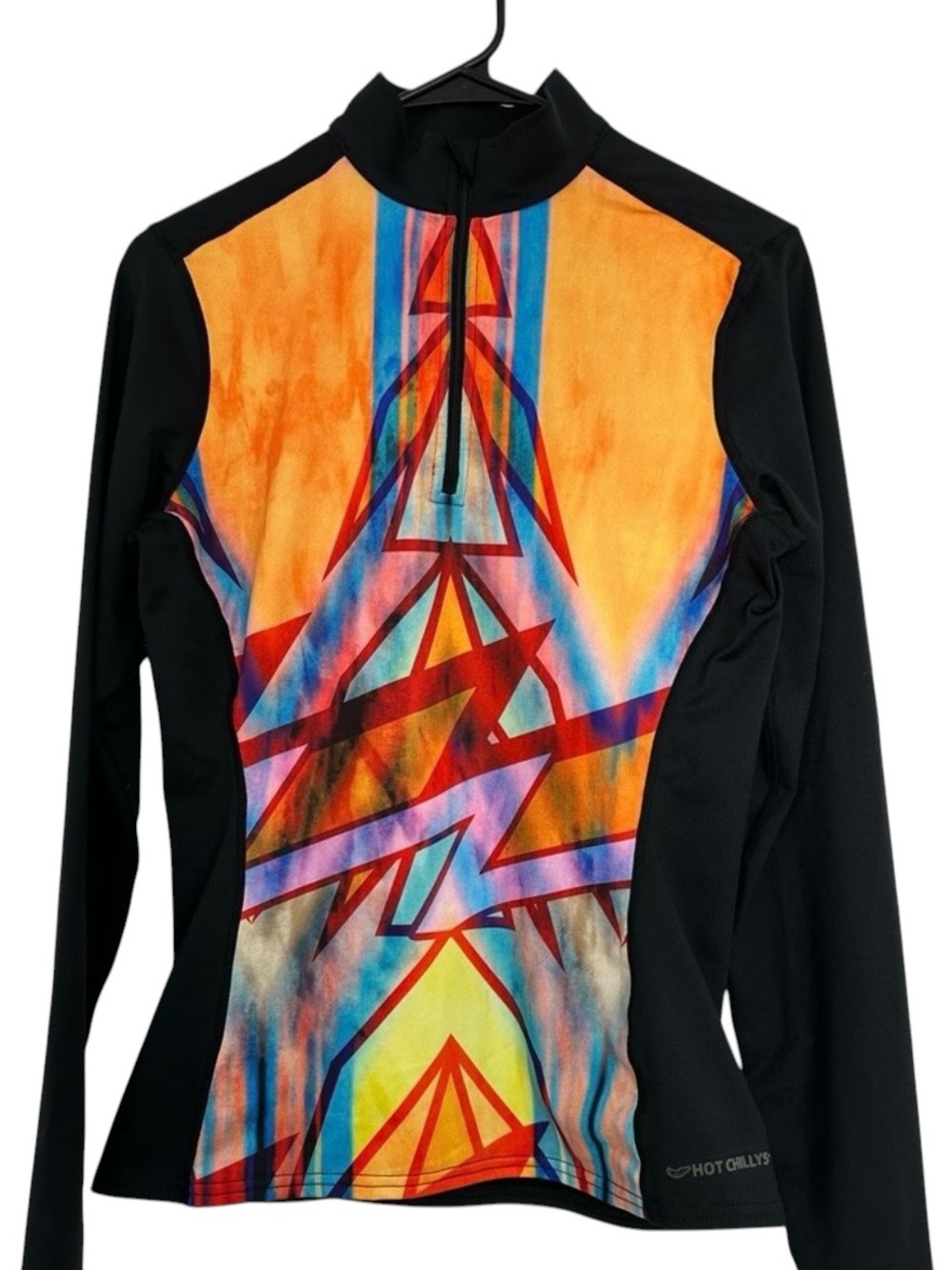 Vibrant Long Sleeve Top with Geometric Design
